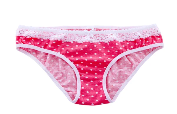 Elegant pink panties isolated on white — Stock Photo, Image