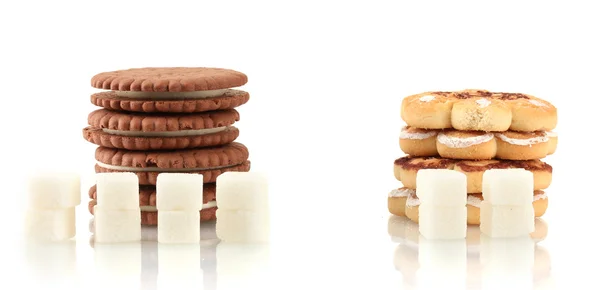 Konzept: Zuckermenge in Lebensmitteln — Stockfoto