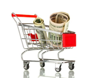 para üzerinde beyaz izole arabası