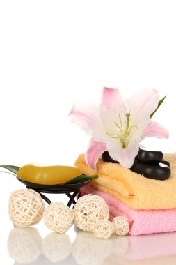 beyaz izole güzel spa ayarı