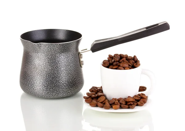 Cafetera aislada en blanco — Foto de Stock