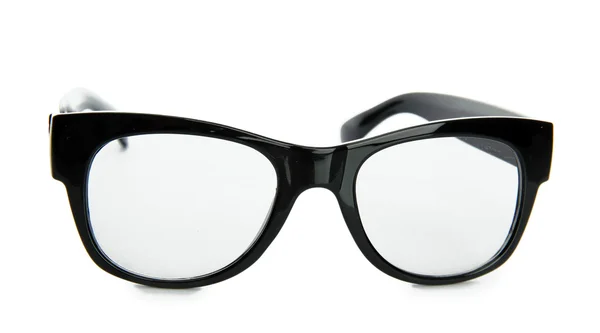 Black glasses, isolated on white — Stock Photo, Image