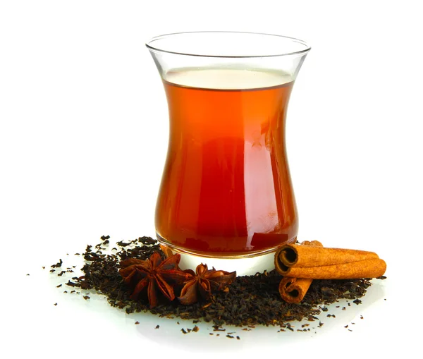 Vaso de té turco, aislado sobre blanco — Foto de Stock