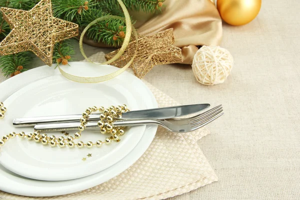 Beautiful christmas setting, close up — Stock Photo, Image