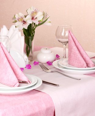 Restoran zarif Tablo ayarı