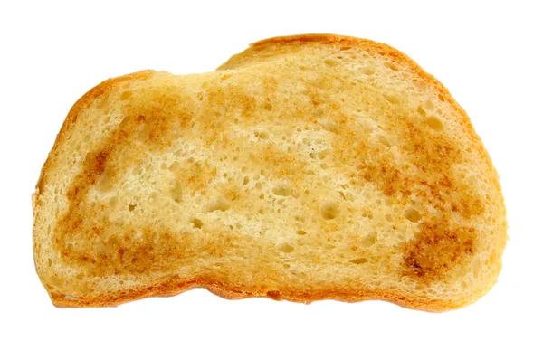 Bílé pečivo toasty, izolované na bílém — Stock fotografie
