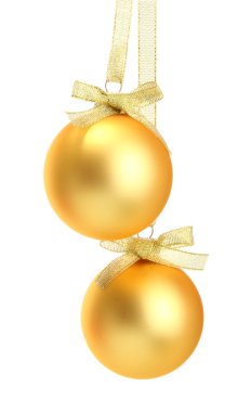 beyaz izole güzel Noel topları