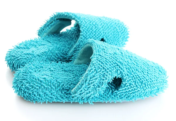 Pantuflas brillantes, aisladas en blanco — Foto de Stock