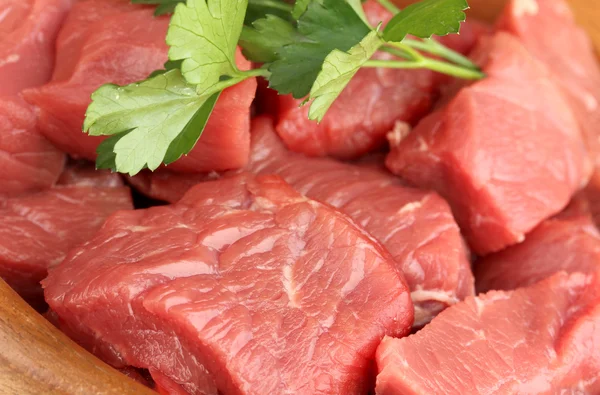 Carne de bovino crua close-up — Fotografia de Stock