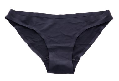 zarif siyah külot üzerinde beyaz izole