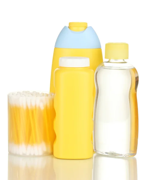 Baby cosmetics isolated on white — Stock Photo, Image