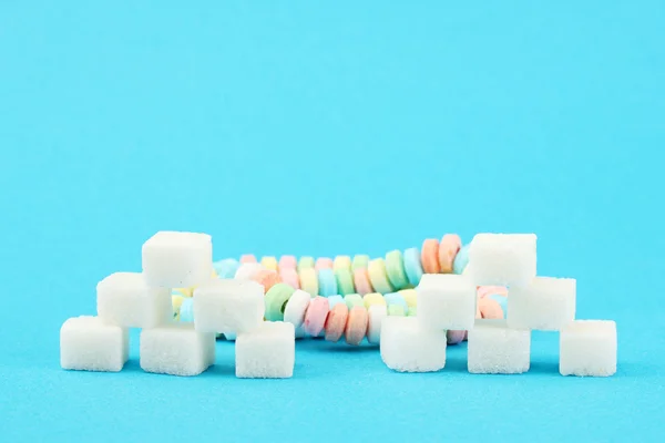 Concept: Amount of sugar in food — Stock Photo, Image