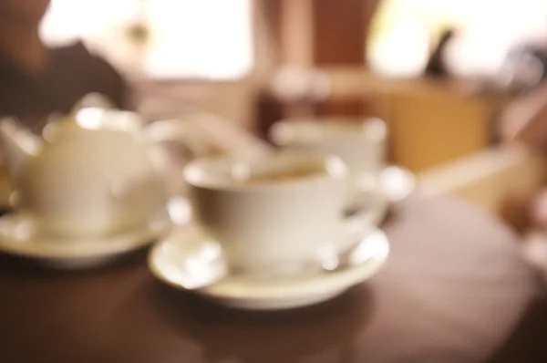 Tazas de té en la cafetería — Foto de Stock
