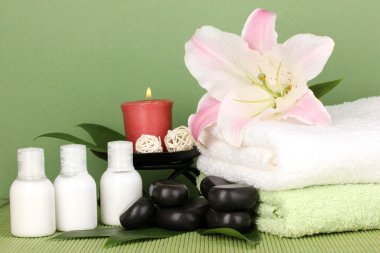 yeşil renkli güzel spa ayarı