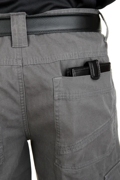 Portafoglio in tasca posteriore primo piano — Foto Stock
