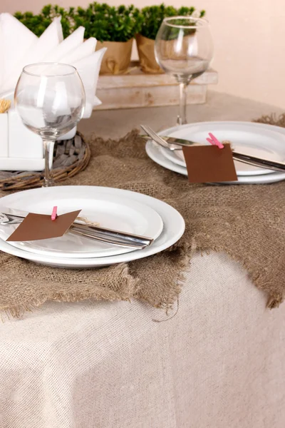 Rustic table setting — Stock Photo, Image