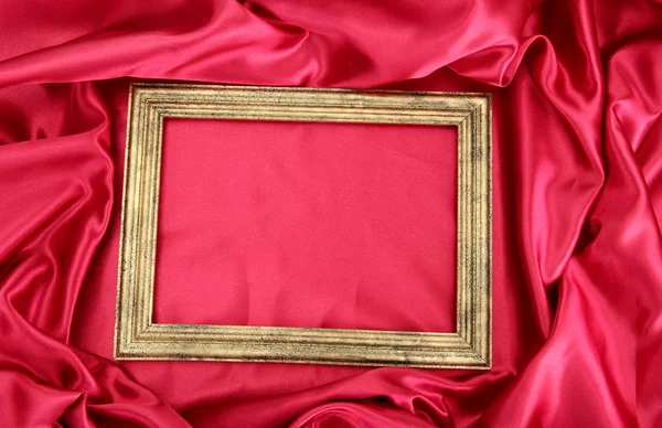 Empty frame on beautiful silk — Stockfoto