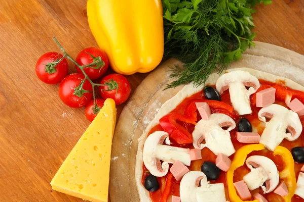 Process of making pizza — Stock Photo, Image