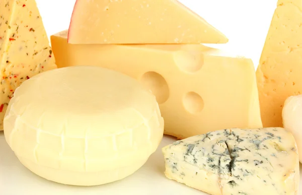 Various types of cheese close up — Stock Photo, Image