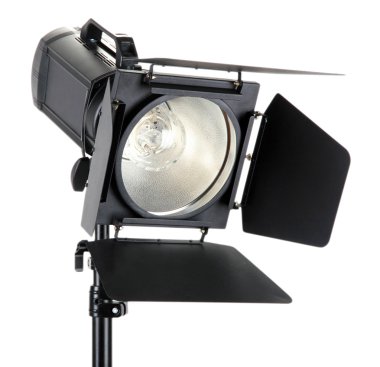 Stüdyo aydınlatma beyaz arka plan yakın çekim