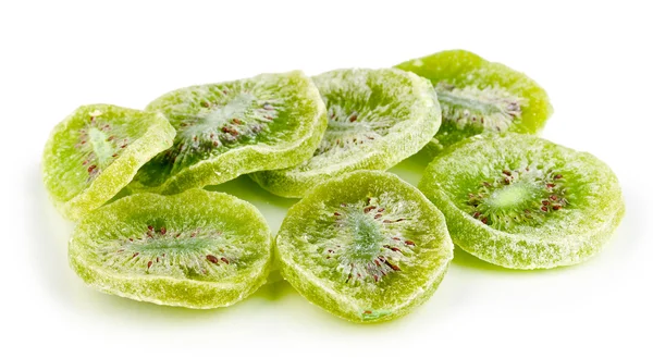 Dried tasty kiwi isolated on white — Stock Photo, Image