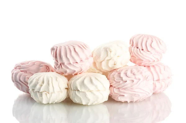 Marshmallows isolato su bianco — Foto Stock