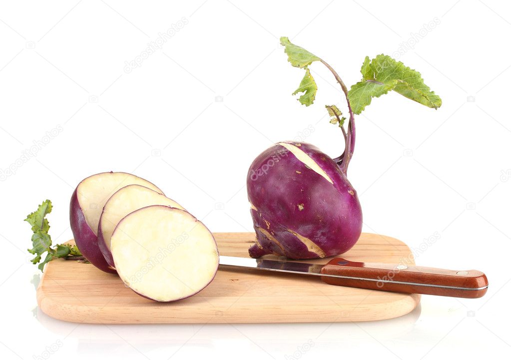 Fresh turnip isolated on white