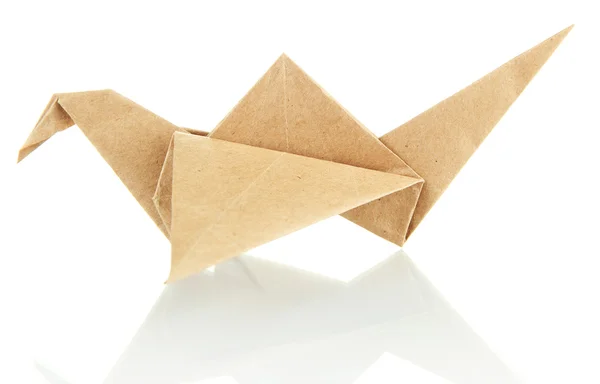Origami-Kran isoliert auf weiß — Stockfoto