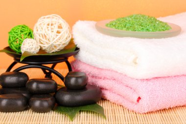 bej renkli arka plan üzerinde güzel spa ayarı