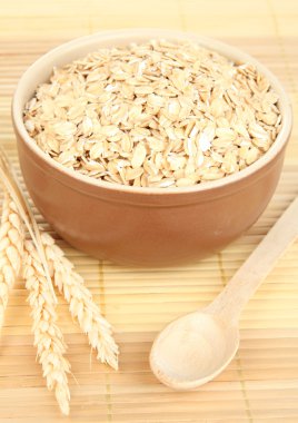 kahverengi kase yulaf gevreği ile dolu