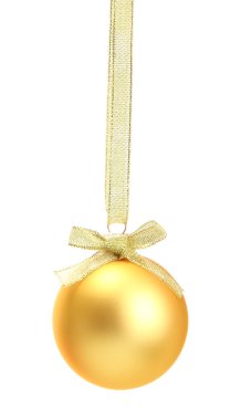 güzel bir Noel top, üzerinde beyaz izole