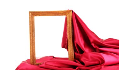 ipek, boş çerçeve üzerinde beyaz izole