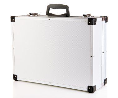 Gümüş çanta üzerinde beyaz izole