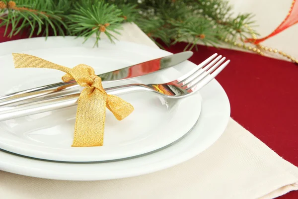 Beautiful christmas setting, close up — Stock Photo, Image