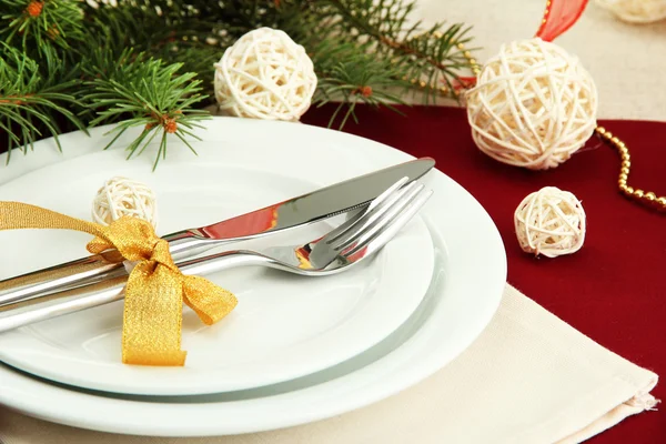 Beautiful christmas setting, close up — Stock Photo, Image