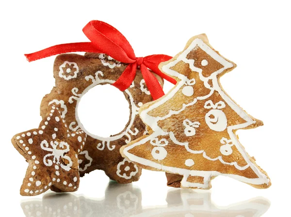 Christmas cookies isolated on white — Stock Photo, Image