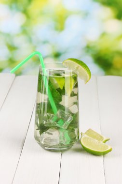 Mojito parlak zemin üzerine ahşap tablo