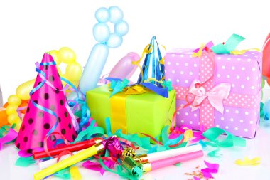 beyaz izole parti dekorasyon