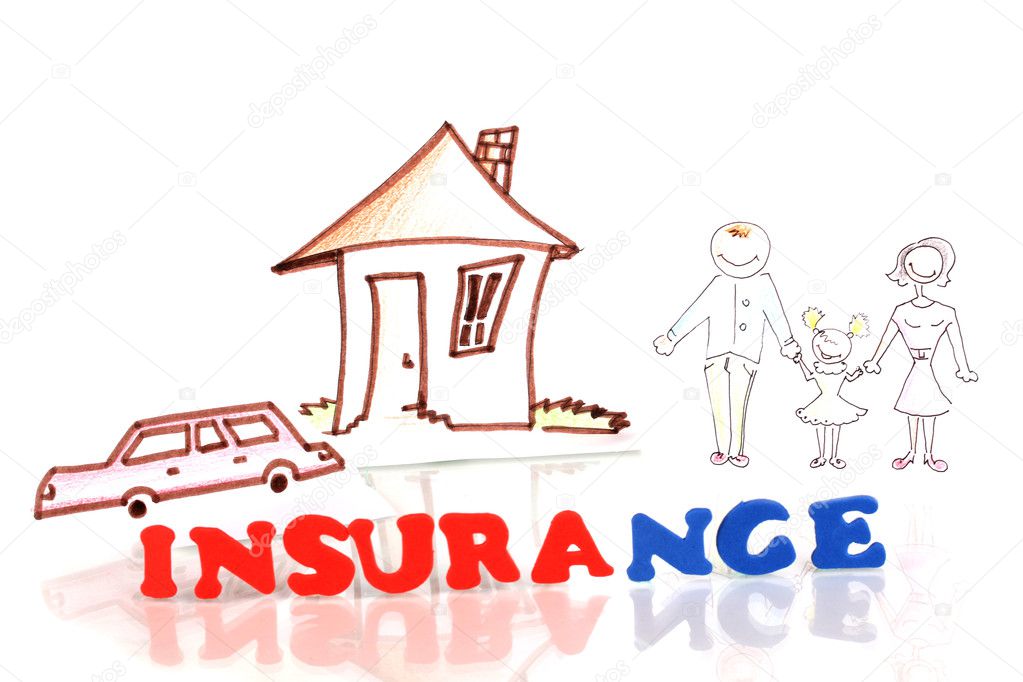 concept of home insurance isolated on white