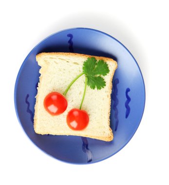 gıda üzerine beyaz izole çocuklar için eğlenceli