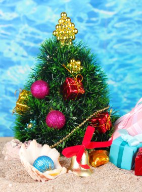 Noel ağacına kum Beach