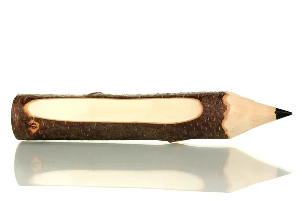 Kleurrijke houten potlood geïsoleerd op wit — Stockfoto