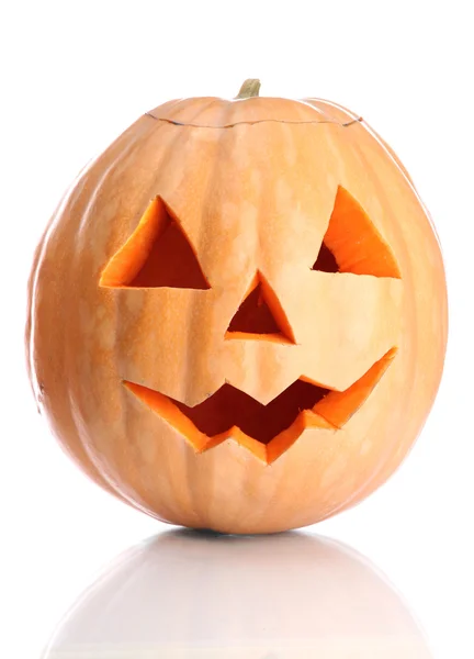 Zucca di Halloween, isolata su bianco — Foto Stock