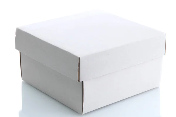 Scatola di carta, isolata su bianco — Foto Stock