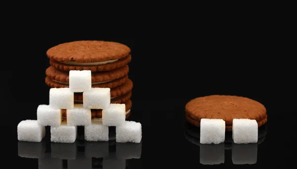 Concept: Amount of sugar in food — Stock Photo, Image