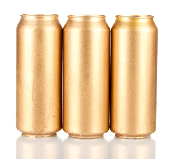 Aluminum cans isolated on black — Stock Photo, Image