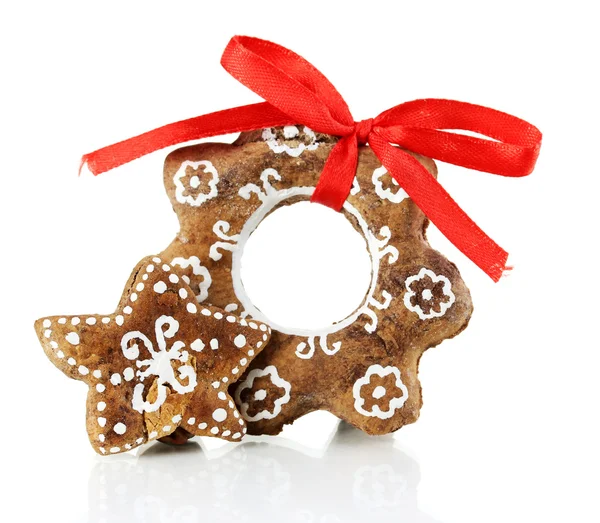 Biscuits de Noël isolés sur blanc — Photo