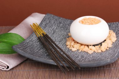 Aromaterapi kahverengi zemin ayarı