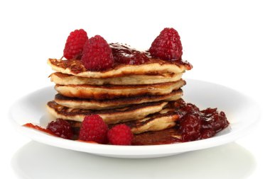 beyaz izole lezzetli tatlı krep