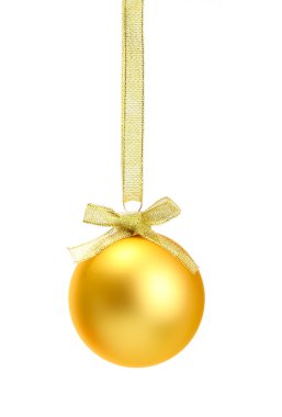 güzel bir Noel top, üzerinde beyaz izole